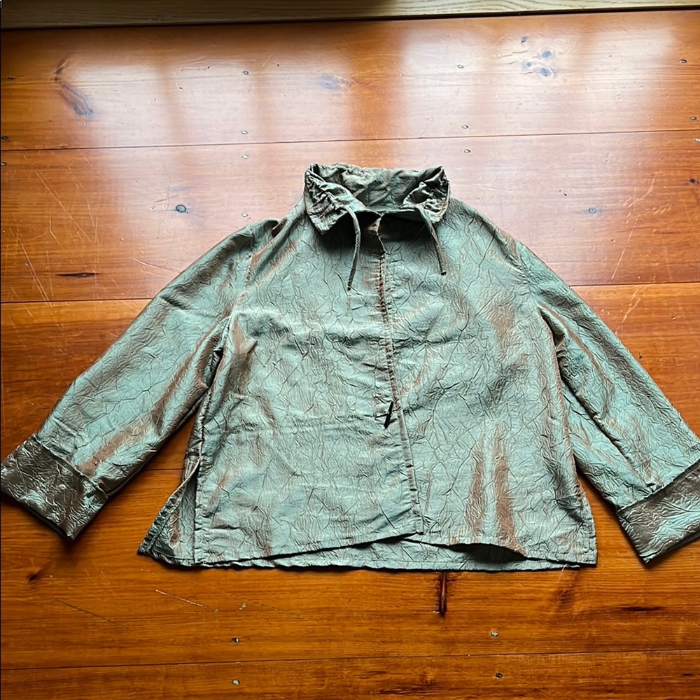 Connie’s Moonlight Green Satin Jacket